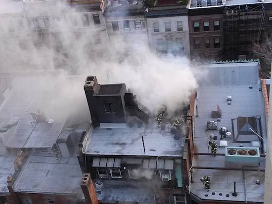 FIRE TEARS THROUGH BUILDING ON 76TH