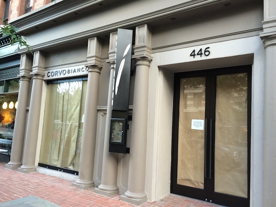 CORVO BIANCO CLOSES; RUMORS OF A NEW RESTAURANT