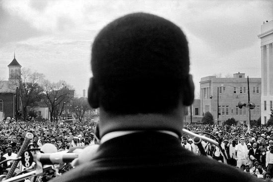 SOMERSTEIN_FR3MLK - Dr. Martin Luther King, Jr. speaking to 25,000 civil rights marchers at end of Selma to Montgomery, Alabama march. March 25, 1965