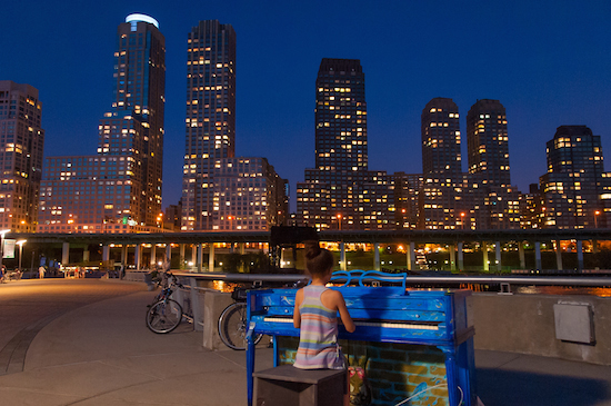 Riverside Park Pier (2013), piano by Nick Stavrides, photo by Anthony Collins