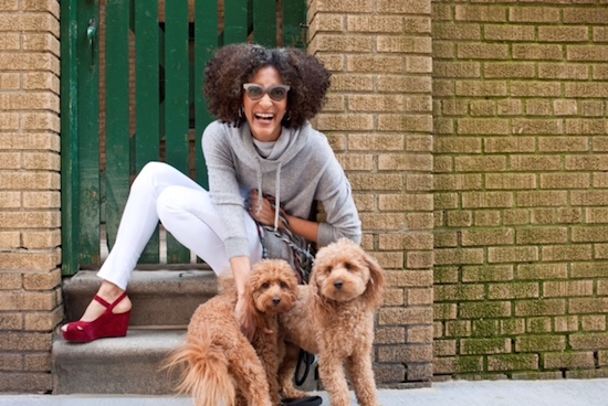 Carla Hall_Stoop with Dogs