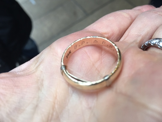 HEAVY KEY CHAIN, PERSONALIZED WEDDING RING FOUND