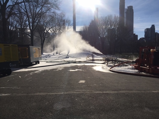 Snow Blower Brings a (Tiny) Winter Wonderland to Central Park