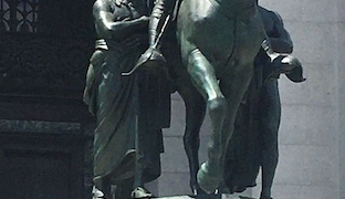 Protesters Face Off In Front of Controversial Teddy Roosevelt Statue