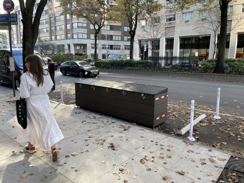 Lincoln Square’s New Bins Put Trash Where Rats Can’t Reach