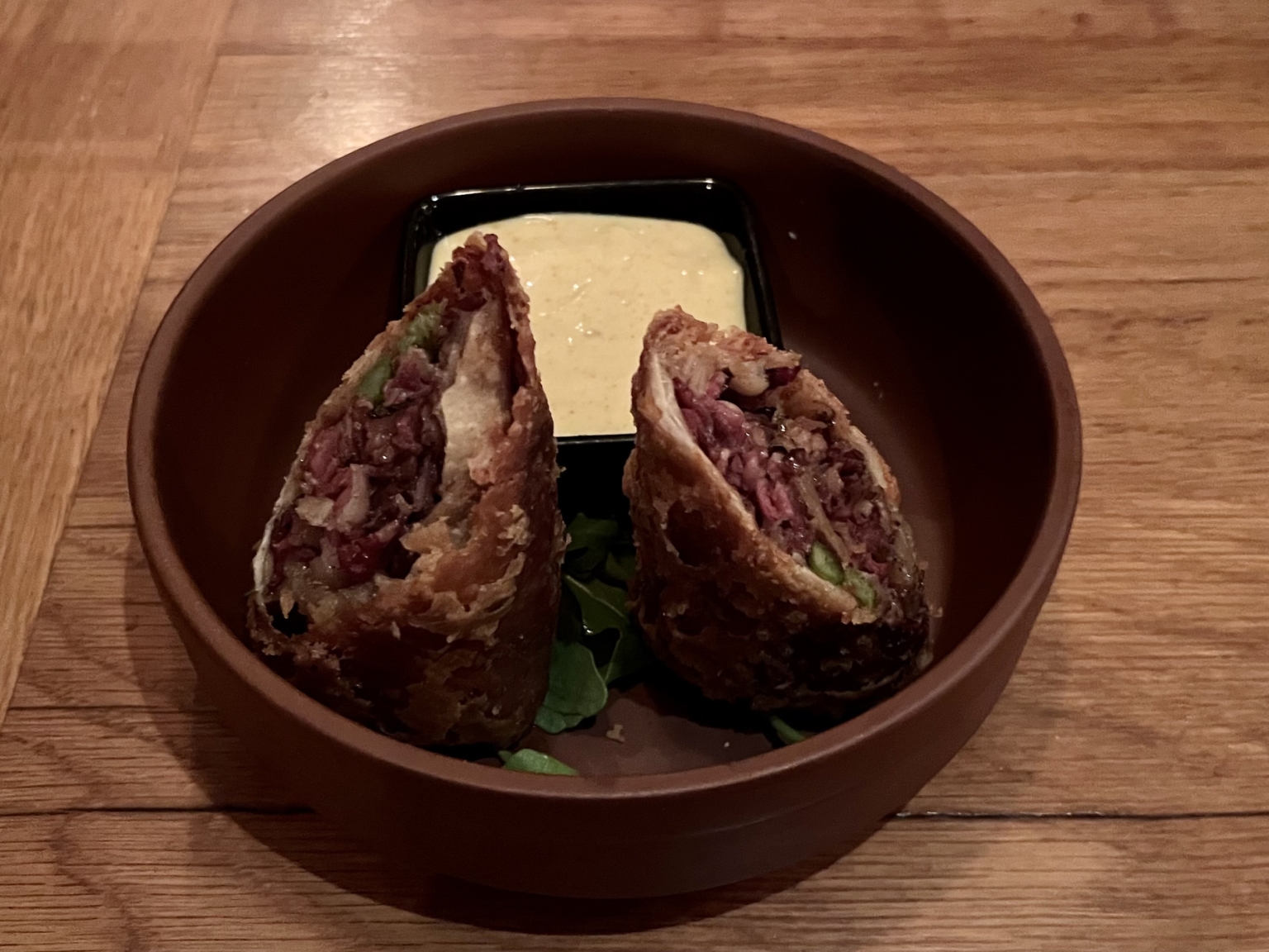 Here’s the Dish Red Farm’s Pastrami Egg Roll