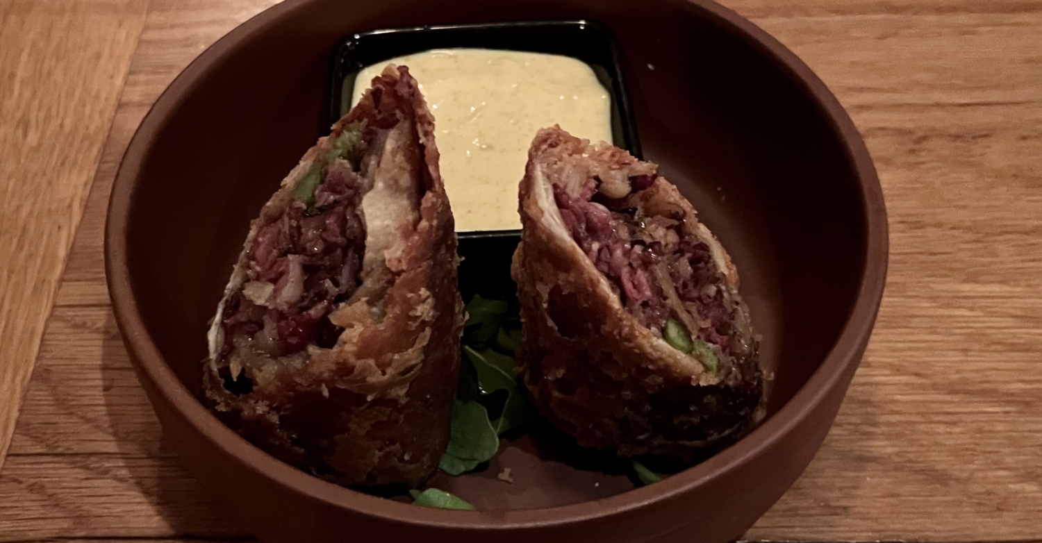 Here’s the Dish Red Farm’s Pastrami Egg Roll
