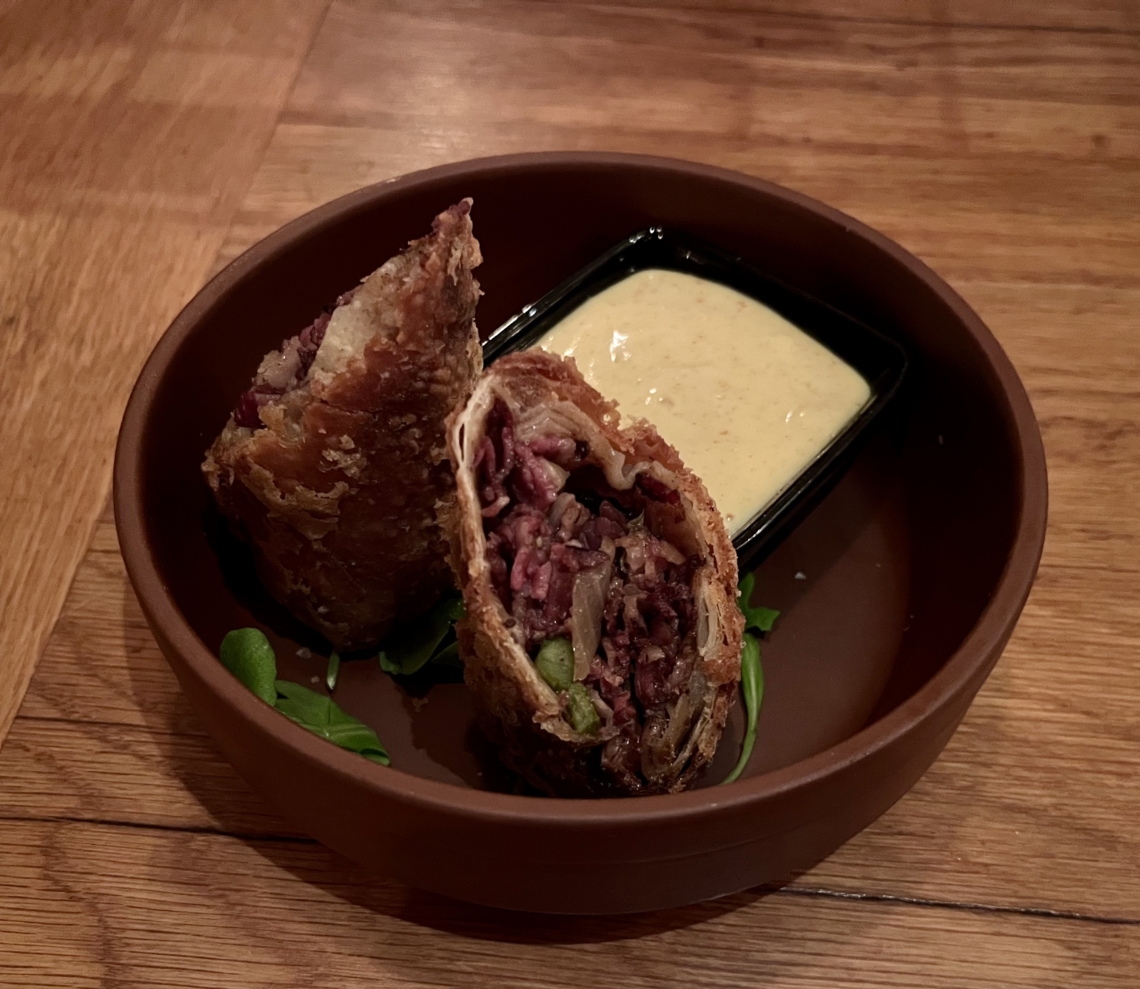 Here’s the Dish Red Farm’s Pastrami Egg Roll