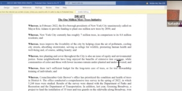 CB7 Parks Committee Supports ‘Million More Trees’ Initiative With Some Tweaks 