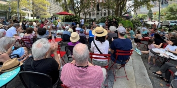 Listen to Jazz While You Lunch Outdoors on Wednesdays in Dante Park: Free, Starting June 21