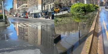 UPDATE: MTA Works To Reroute Water From UWS Broadway Median Following Mysterious Water Flow On 3-Block Street