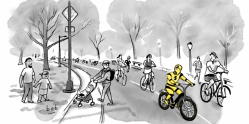 WSR Cartoon: Study Shows E-Vehicles in Parks Are Safe for Test Dummies