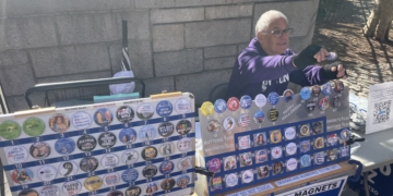 It’s Anything But Boring Selling Political Buttons on the ‘Deep-Blue Upper West Side’