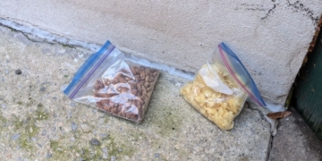 Mysterious Snack Piles Return To UWS Block, This Time With A New Twist