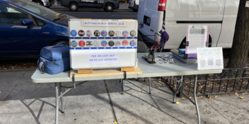 The UWS Button Man is Back: ‘Protest Is Patriotic’