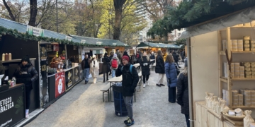 The Columbus Circle Holiday Market.