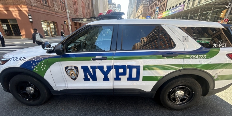 A police car on the Upper West Side.