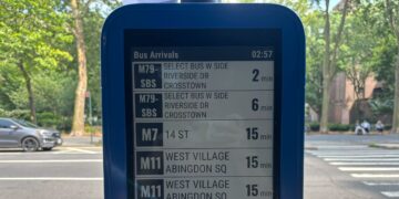 New Digital Screen With Accurate Bus Wait Times Installed on Upper West Side