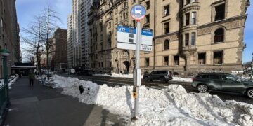 Some Upper West Side Bus Stops Still Snowed In Following Weekend Blizzard