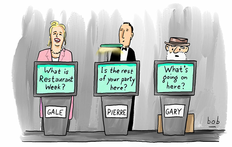 WSR Cartoon: Upper West Side Jeopardy, Restaurant Week Edition