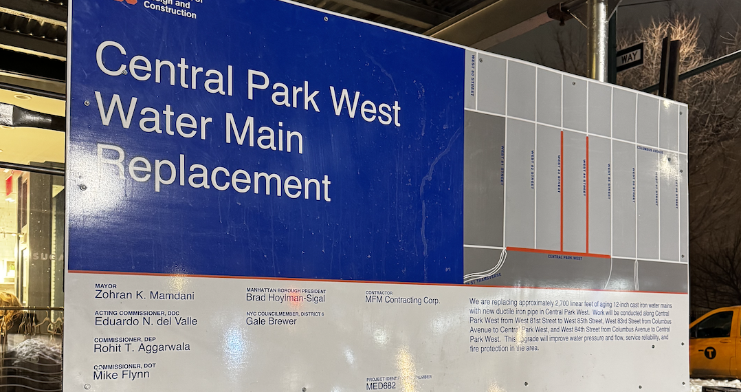 Significant Water Main Replacement Project Set For UWS Stretch: Water Shutoffs ‘Unavoidable’