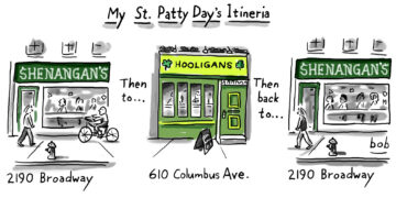 WSR Cartoon: My St. Patty’s Day Plans on the Upper West Side