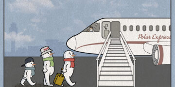 Even the Snowman Want to Get Out of Dodge