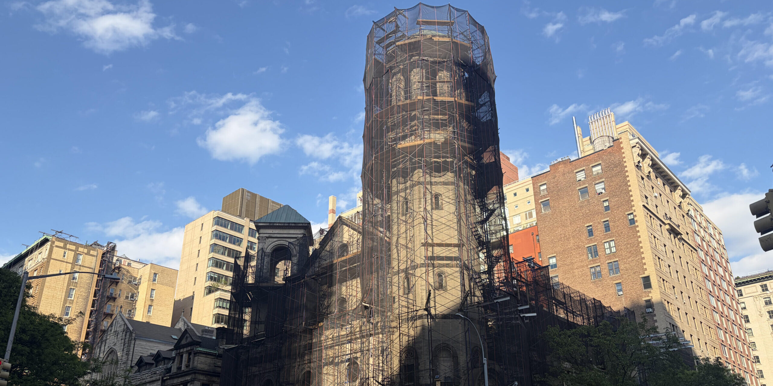 UWS Shed Behind This Church’s Scaffolding, a 129-Year-Old Neighborhood Roof Is Being Restored