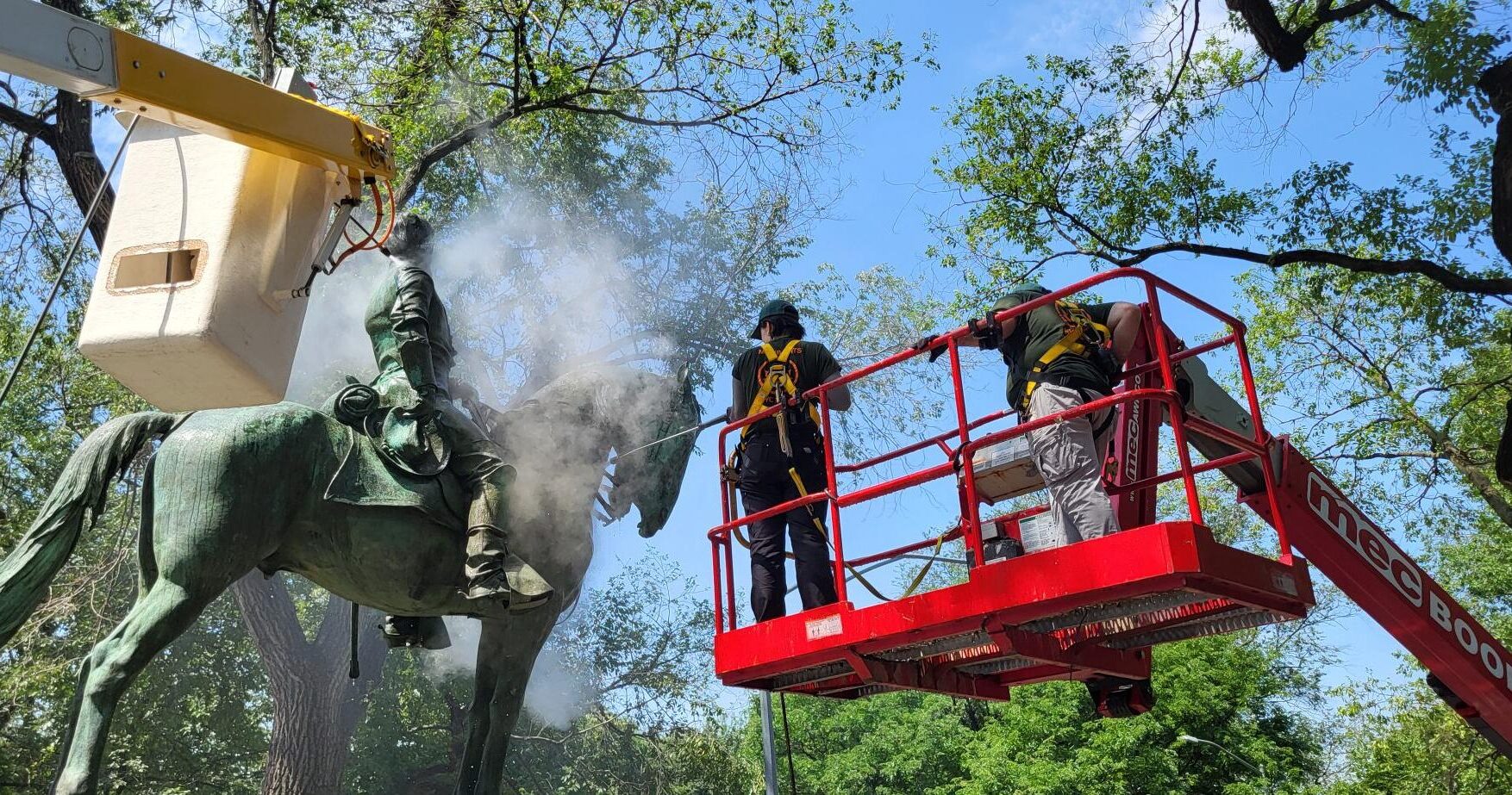 Blowtorches, Steam and a Giant Lift: UWS Monument Gets First Major Conservation in 22 Years