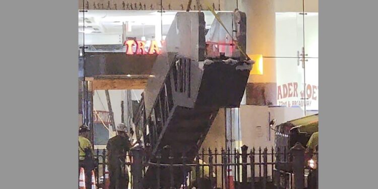 New Escalator Delivered to UWS Trader Joe’s at 72nd Street in the Middle of the Night