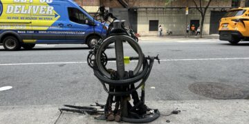 A Strangely Beautiful Bike Rack on the Upper West Side