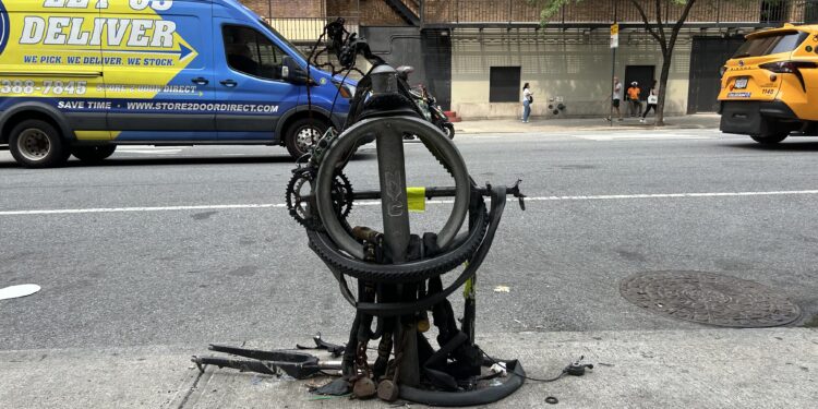 A Strangely Beautiful Bike Rack on the Upper West Side