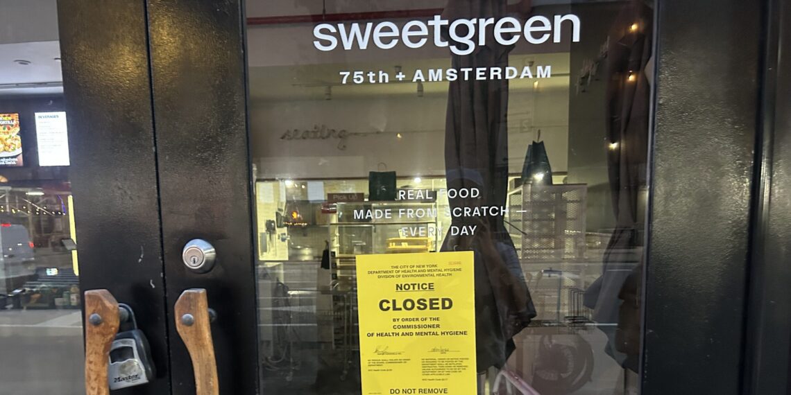 Upper West Side Sweetgreen Closed Due to Cockroaches
