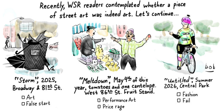 WSR Cartoon: Everyone’s a Critic on the Upper West Side