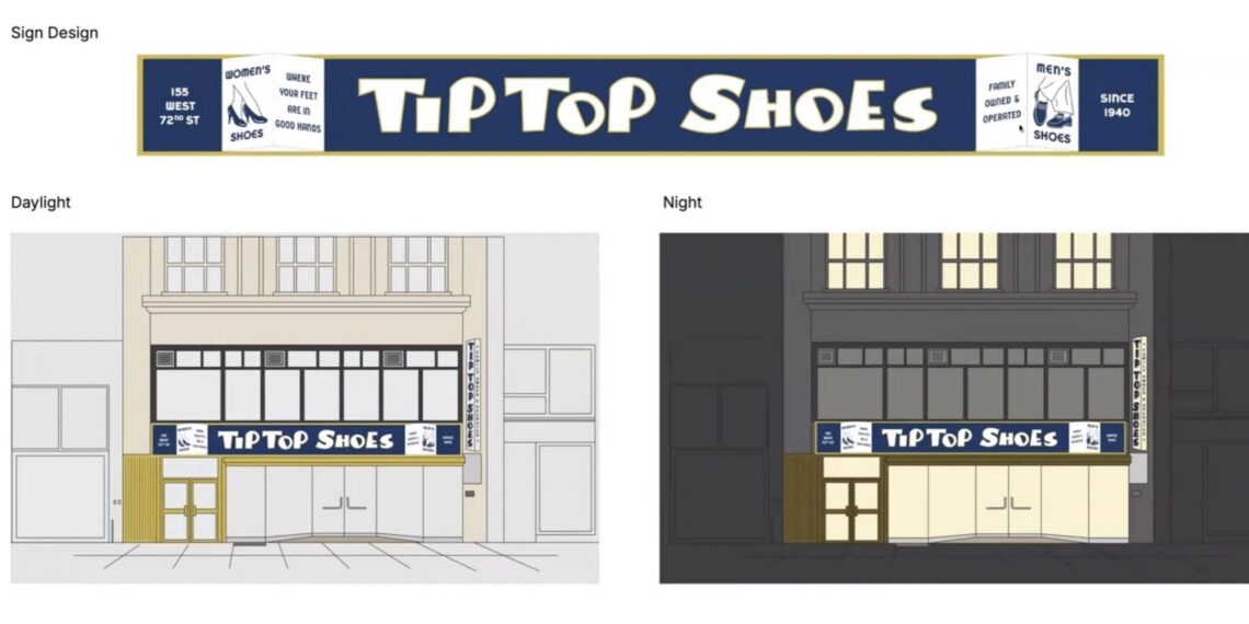 Upper West Side Tip Top Shoes Is Getting a New Storefront Sign