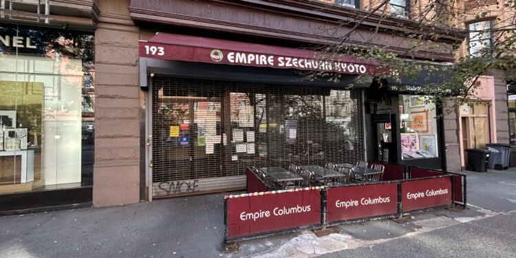 Longtime Upper West Side Chinese Restaurant Closed by the Health Department